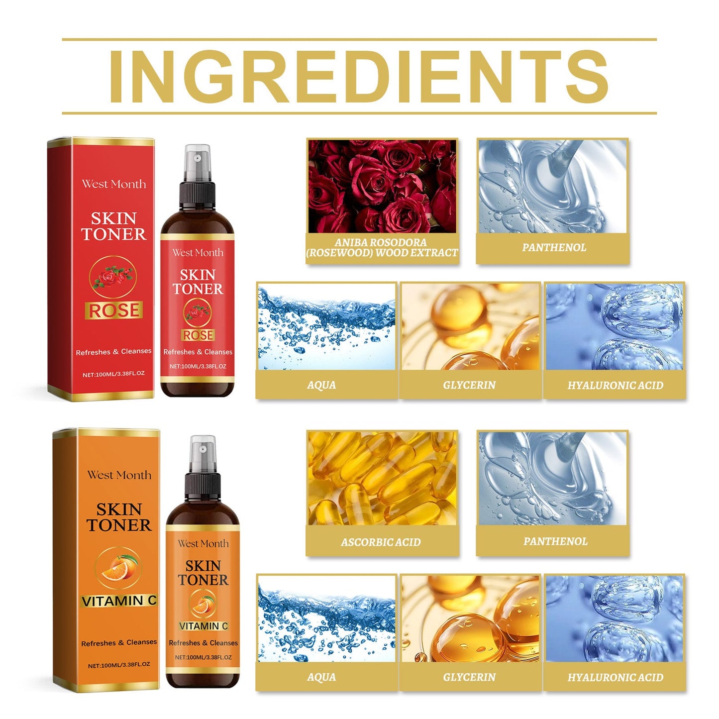 Toner Spray Hydrates And Moisturizes And Brightens Skin - Korvel