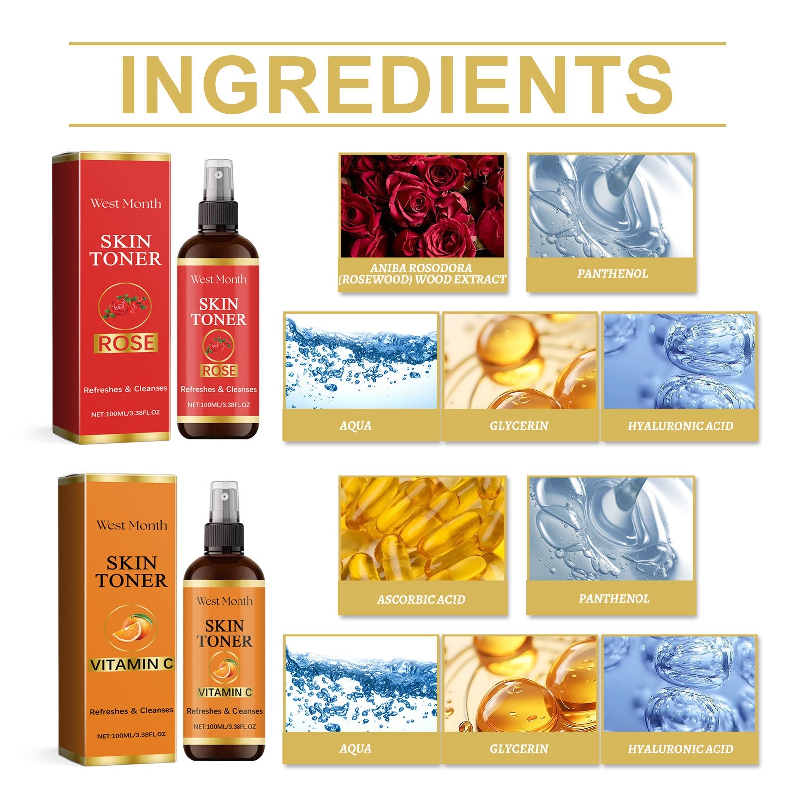 Toner Spray Hydrates And Moisturizes And Brightens Skin - Korvel