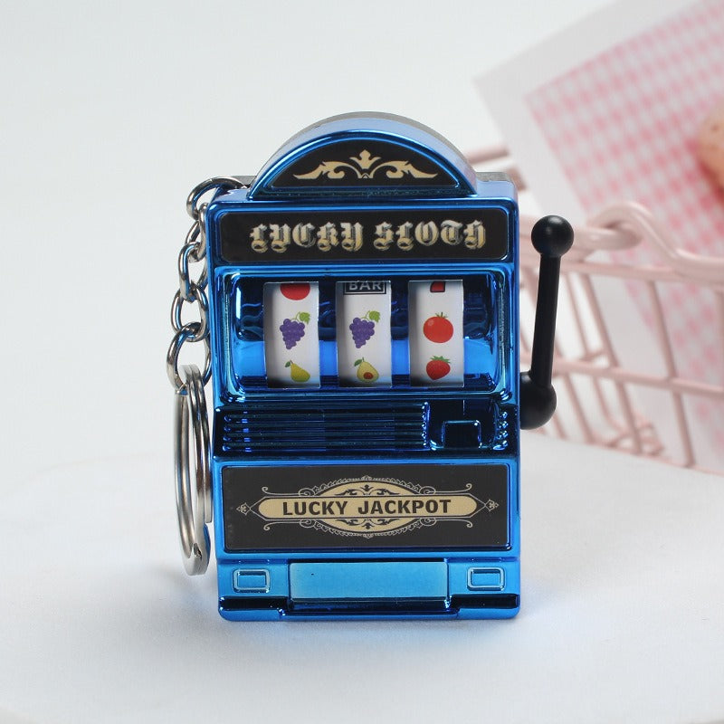 Mini Fruit Machine Keychain Pendant - Fun Slot Game Toy