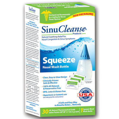 Recharges de SinuCleanse Saline - 60 Paquets de Solution Saline Premium