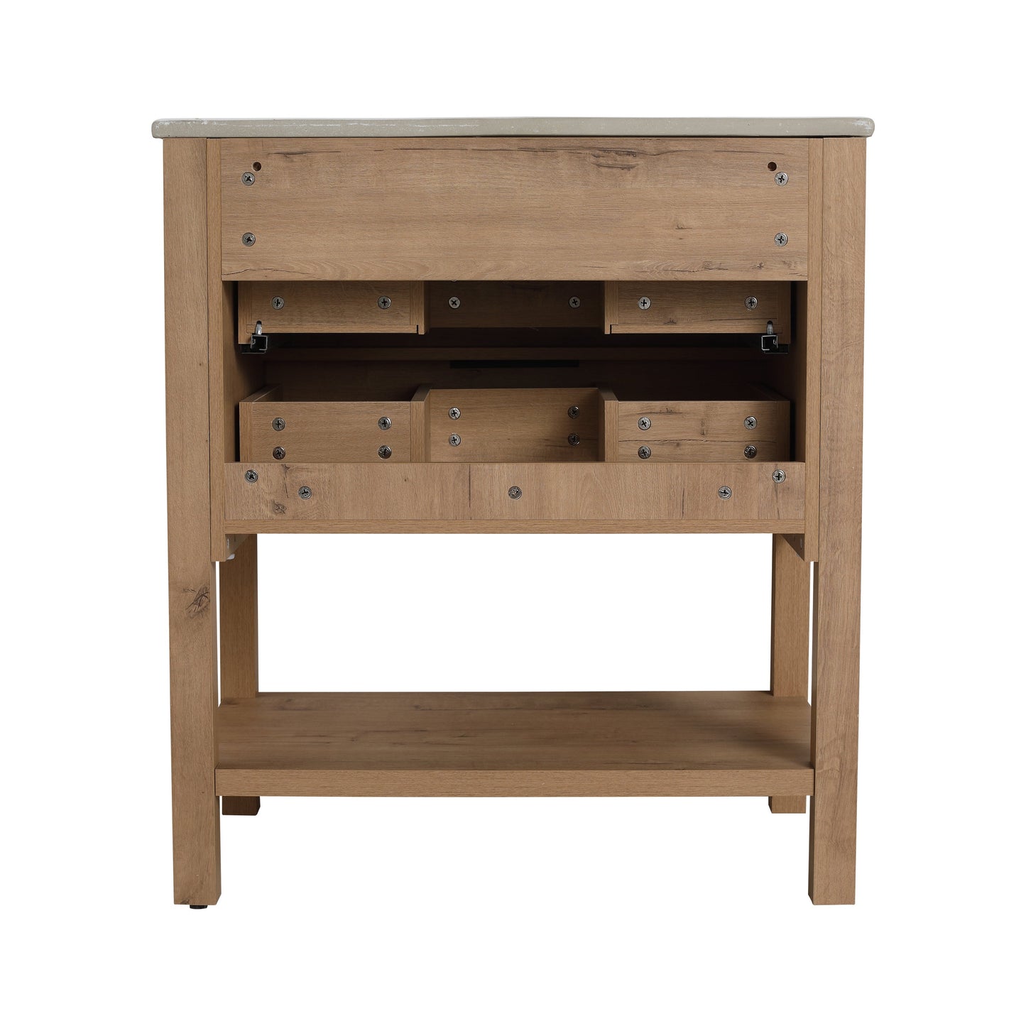 30 Inch Bathroom Vanity Plywood With 2 Drawers-BVB01030IMO-BL9075B - Korvel