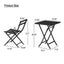 3 Piece Patio Bistro Set of Foldable SquareTable and Chairs, Dark Greem - Korvel