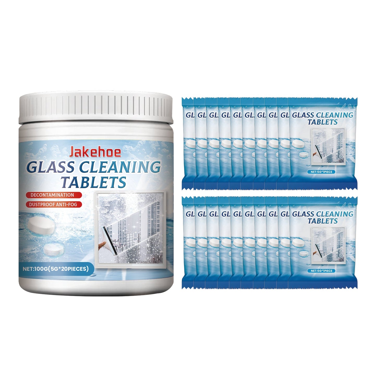 Glass Cleaning Tablets, Car Home Bathroom Polishing Mirror To Remove Scale Clear Sight Anti-Fog - Korvel