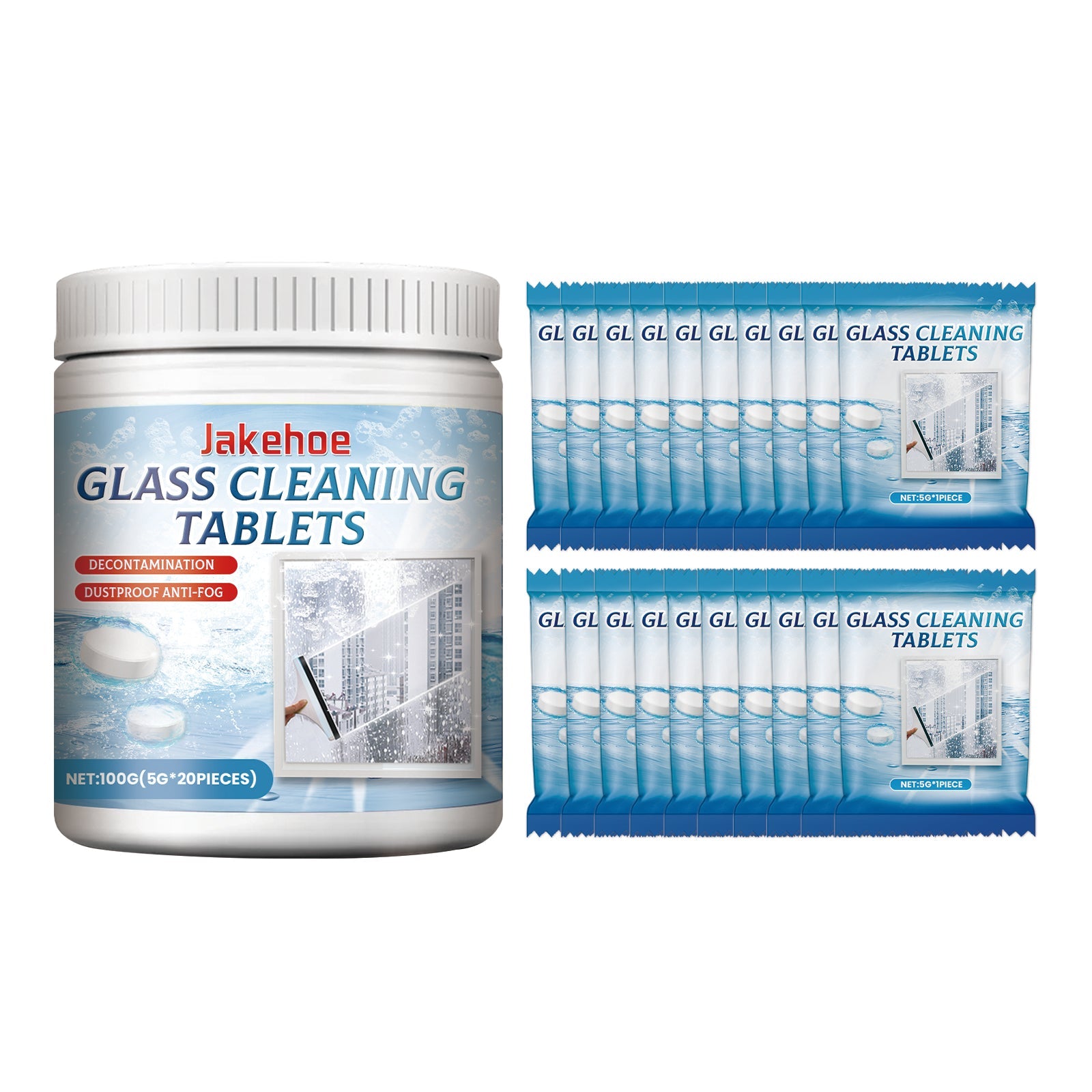 Glass Cleaning Tablets, Car Home Bathroom Polishing Mirror To Remove Scale Clear Sight Anti-Fog - Korvel