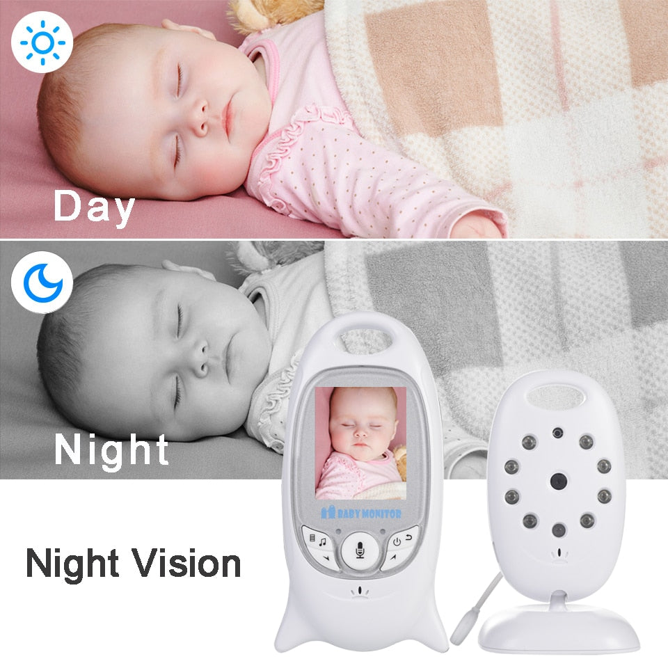 VB601 Baby Monitor 2 inch BeBe Baba Electronic Babysitter Radio Video Nanny Camera Night Vision Temperature Monitoring 8 Lullaby - Korvel