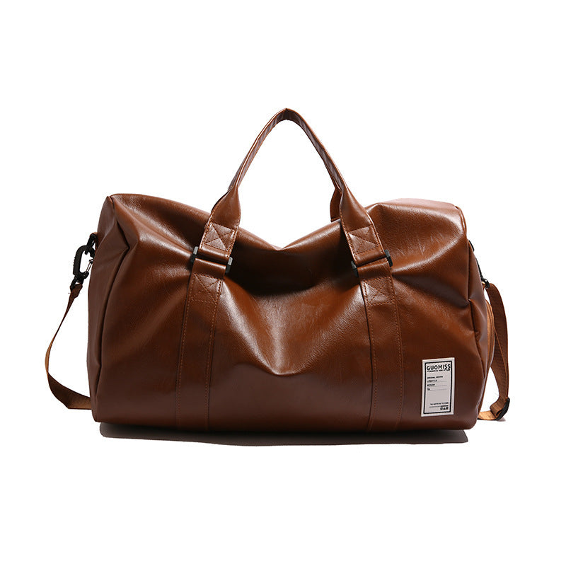 Grand Sac de Sport en Cuir Souple avec Compartiment à Chaussures