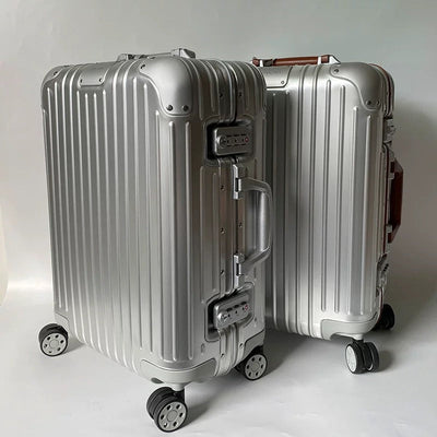 Valise de cabine en aluminium-magnésium résistant aux chocs