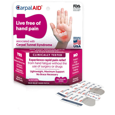 CarpalAID Pain Relief Hand Patch - Small Size