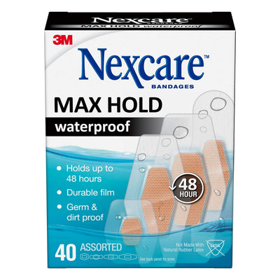 Bandages imperméables Nexcare Max Hold - Tailles assorties