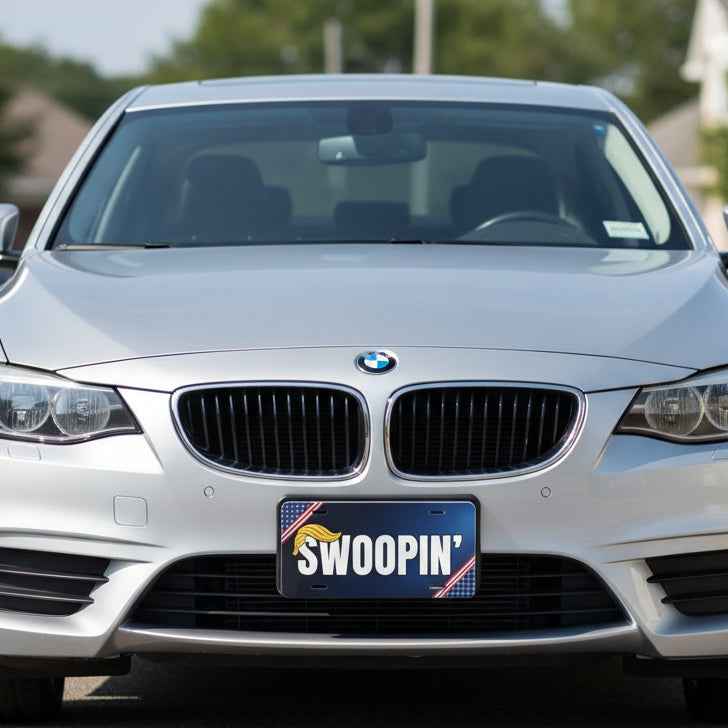 SWOOPIN' Political Parody Vanity Plate - 12" x 6" Aluminum