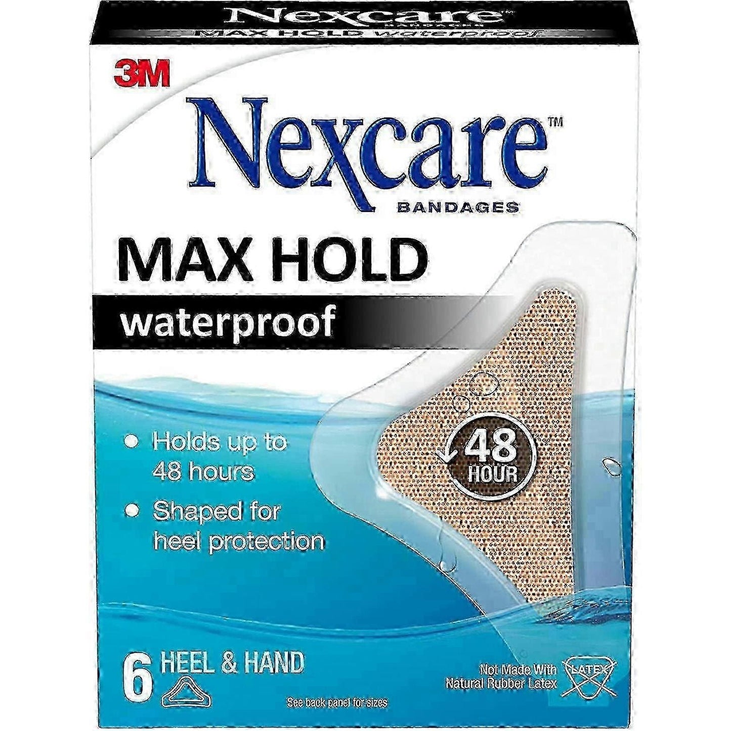 Nexcare Max Hold Waterproof Bandages for Hands and Heels
