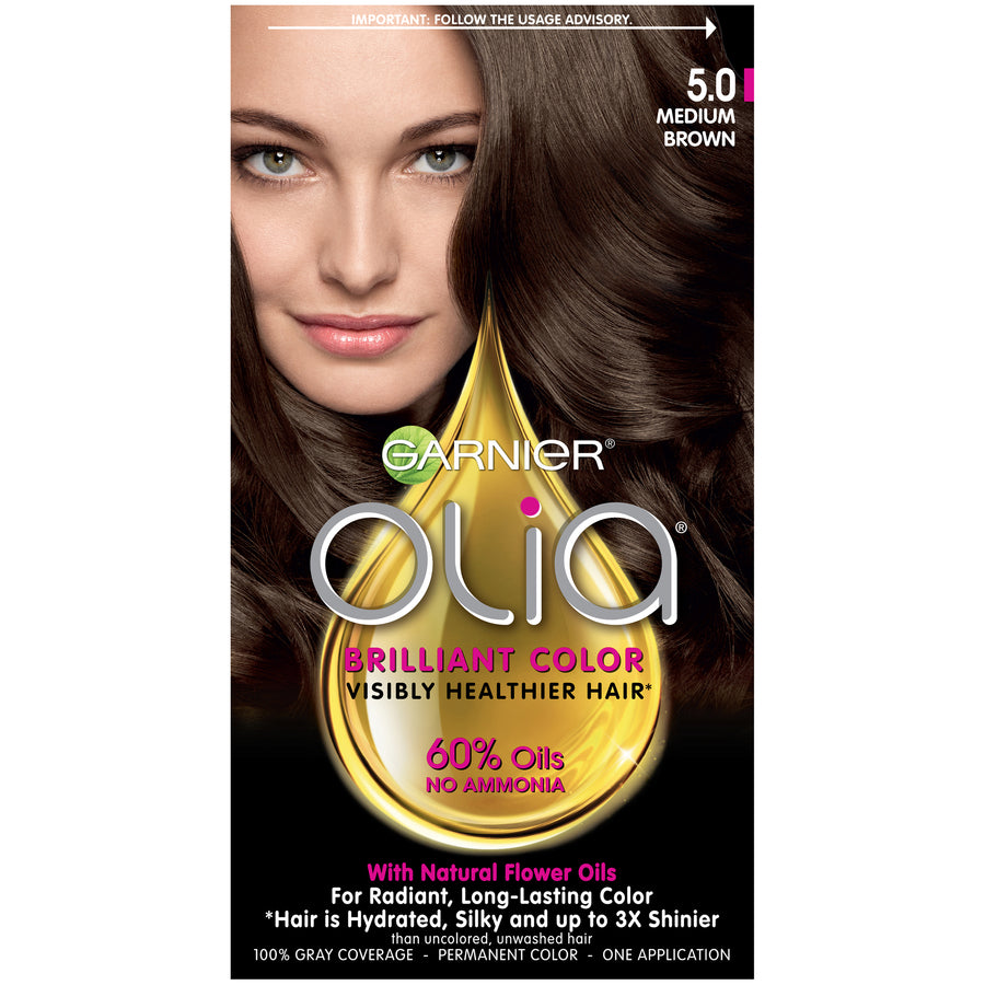 Garnier Olia Couleur Brillante Kit de Teinture Cheveux Brun Moyen