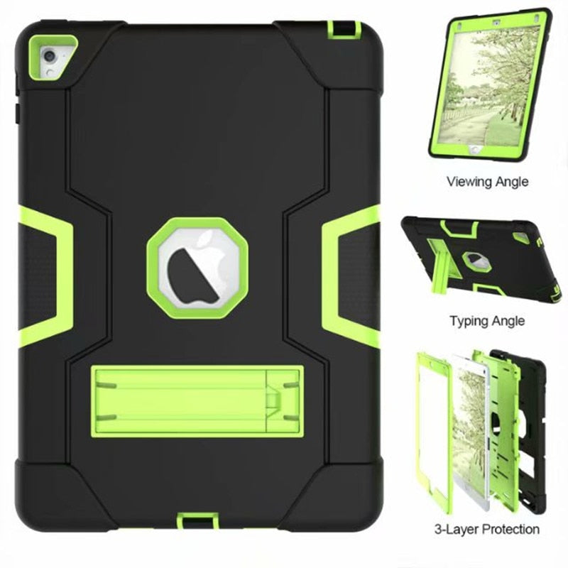 Armor Case For iPad2 iPad3 iPad4 Kids Safe Heavy Duty Silicone Hard Cover For Ipad 4 3 2 iPad 3 2 Tablet Case - Korvel