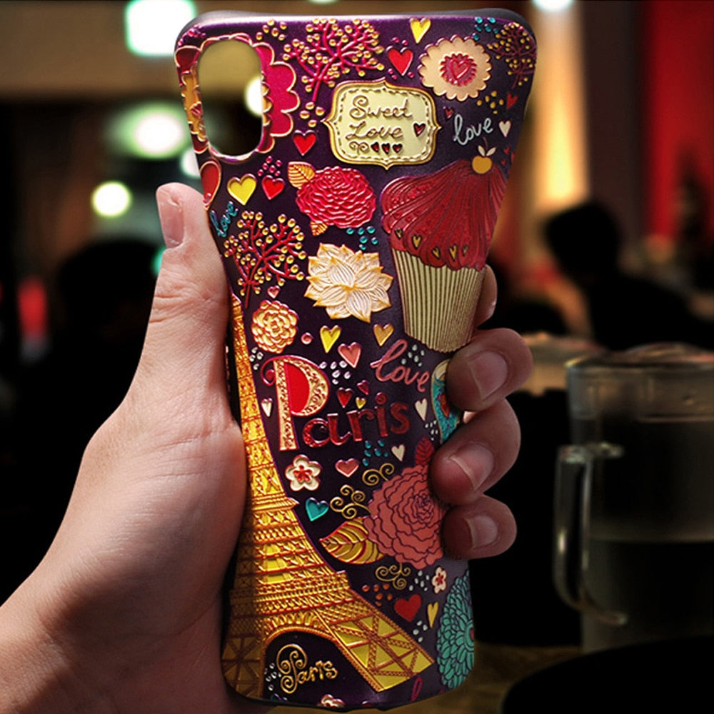 Eqvvol Cute 3D Cartoon Patterned Phone Case for iPhone