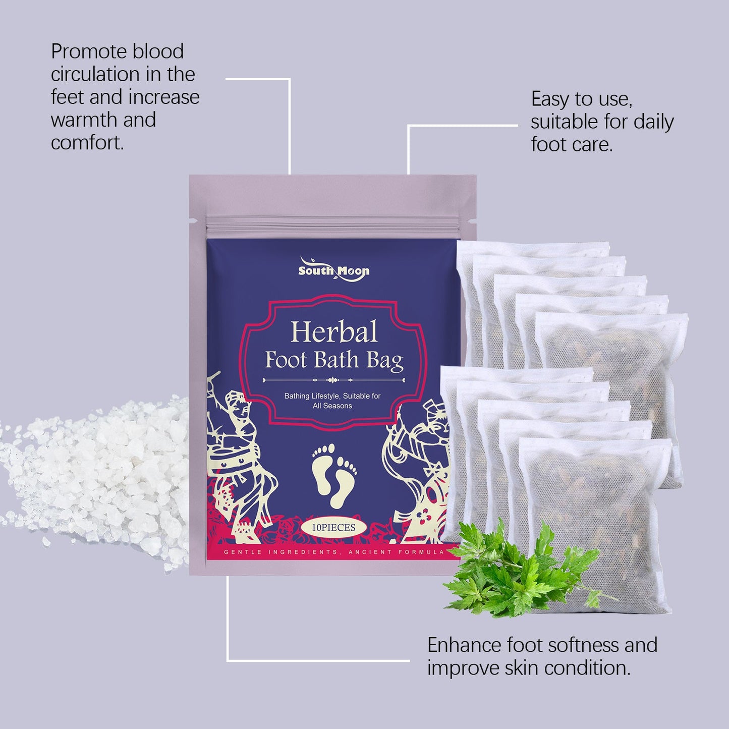 Paquete de Baño de Pies Herbal con Extracto de Ajenjo