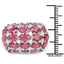 Bague de fiançailles en argent sterling avec rubis de 8,54 carats et topaze blanche