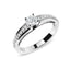 Anillo de Compromiso Solitario de Diamante de Oro Blanco de 14K - Talla 7