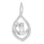 Collar de Pendiente de Espiral de Diamante en Oro Blanco de 10K