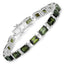 Bracelet en or blanc 14K avec tourmaline verte de 19,04 carats et diamants blancs