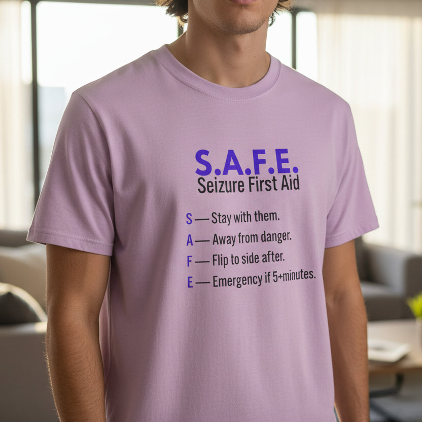 S.A.F.E. Seizure First Aid T-Shirt – Epilepsy Awareness Tee