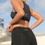 Athletique Low-Waisted Ribbed Leggings with Hidden Pocket