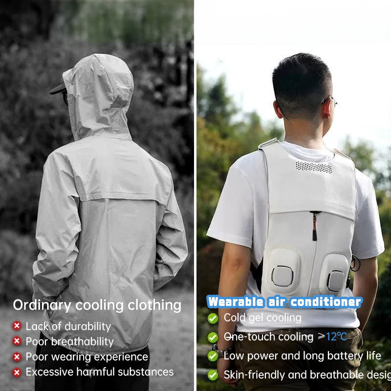 Semiconductor cooling clothing, back pad, outdoor construction air conditioner, waterproof - Korvel