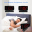 GING YHAU alarm clock large digital rotating base 2-level brightness digital clock bedroom bedside alarm clock - Korvel