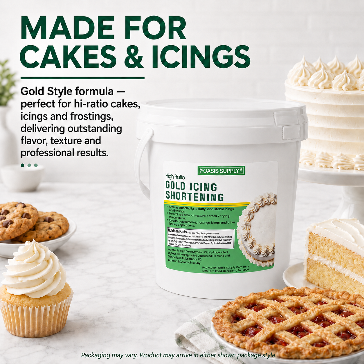 Sweetex Golden Flex Icing Shortening - High Ratio, 2.5 to 50 lbs