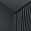 Luxury Fluted TV Stand for TVs Up to 80'', Modern Entertainment Center with Storage Cabinets & Drawers Black - Korvel