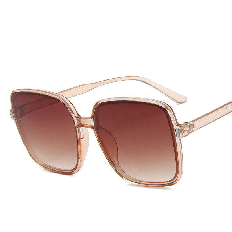 Big Square Sunglasses with Stylish Rice Nail Design