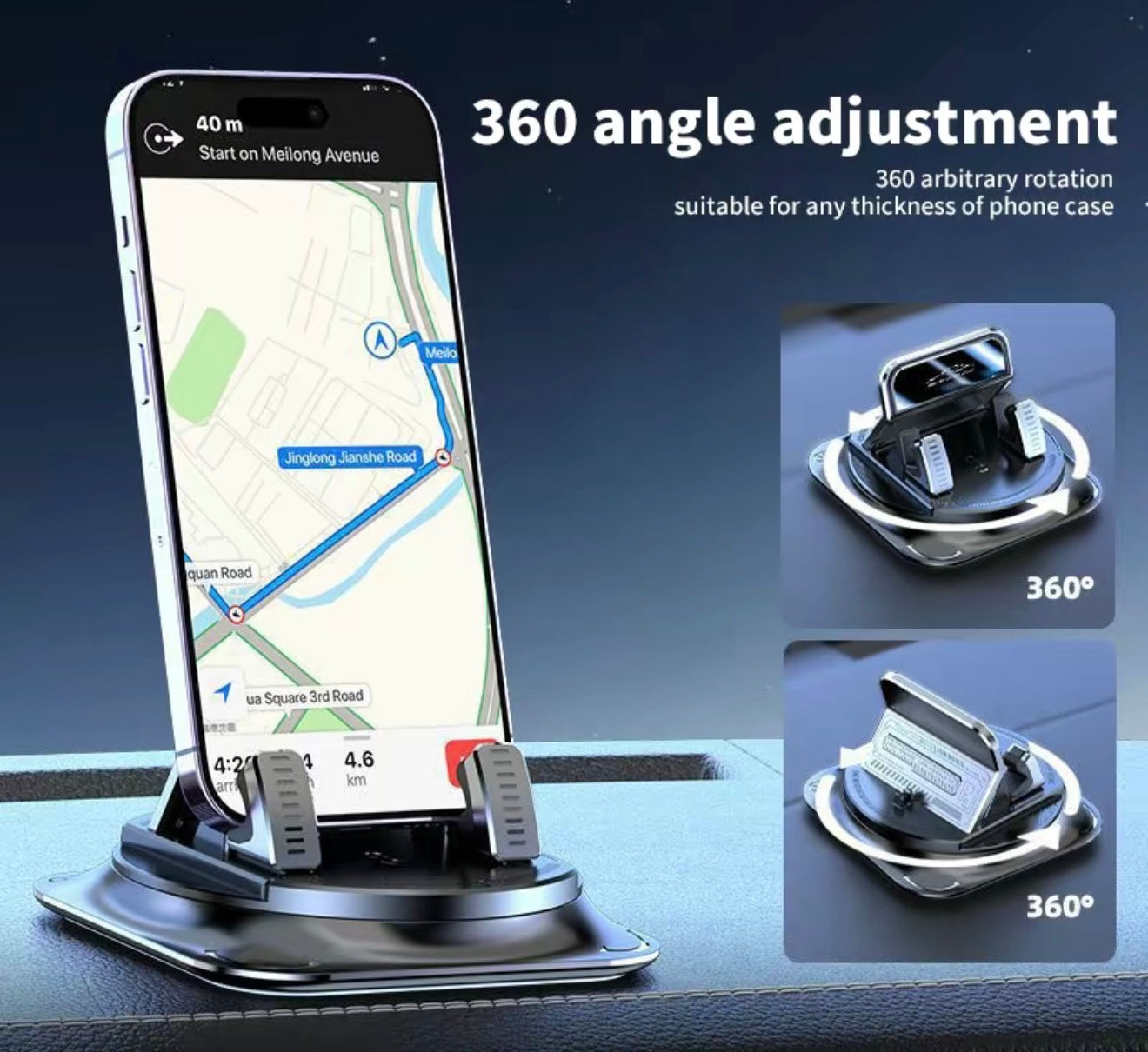 360° Car Phone Mount for Safe Driving