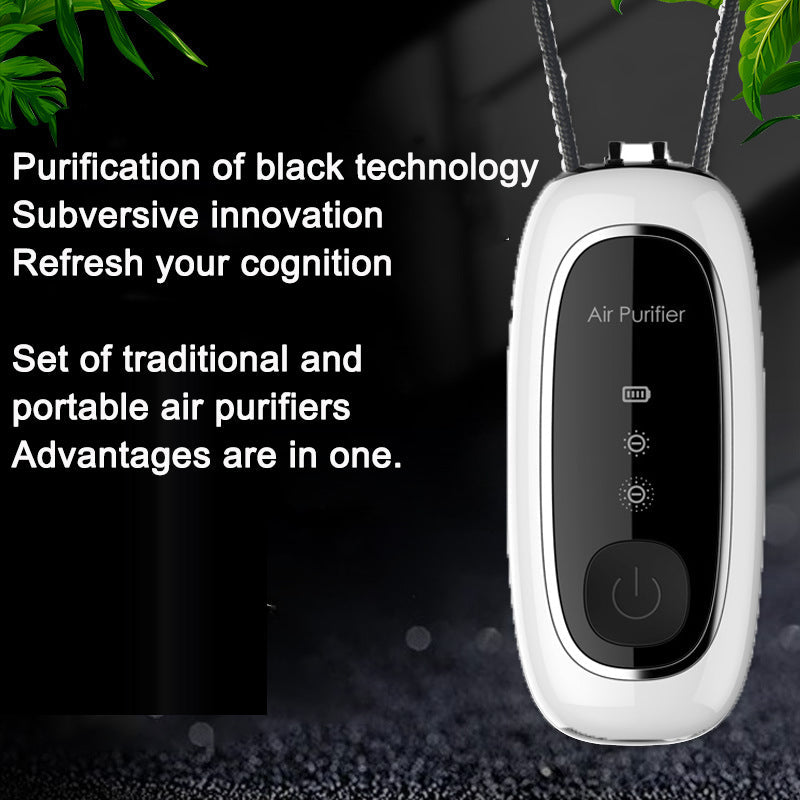 Negative ion air purifier neck hanging portable small fresh machine portable air purifier smoking - Korvel