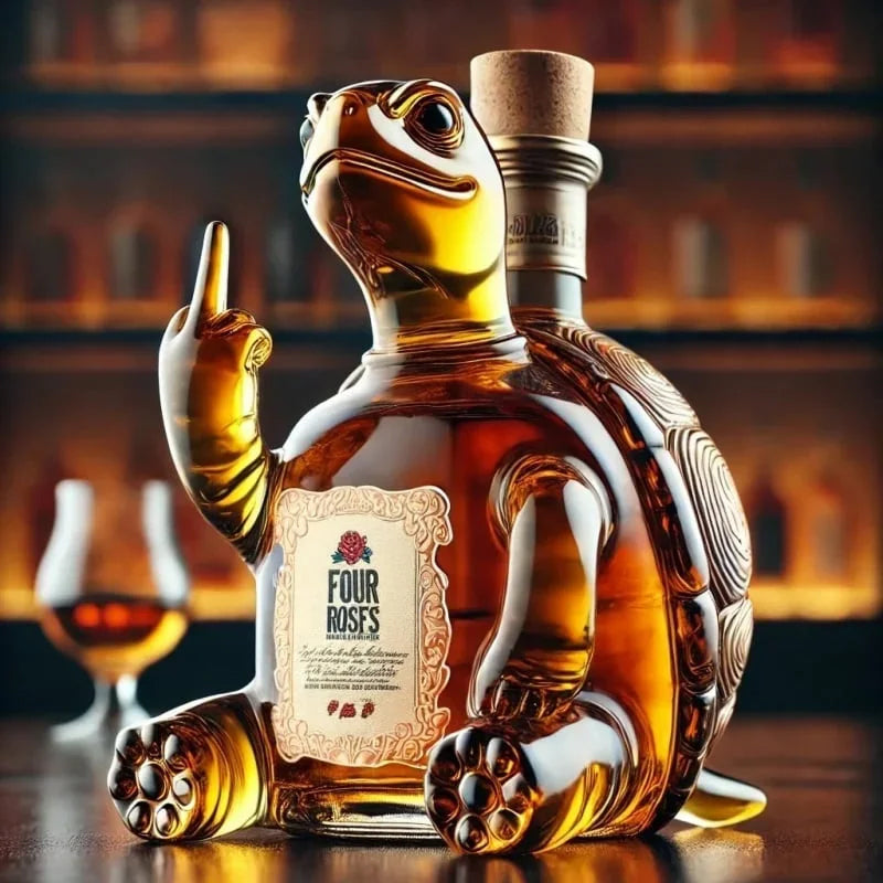 10Oz Funny Middle Finger Duck/Turtle/Dog Whisky Glass Decanter – Bar/Office/Home Decor. - Korvel