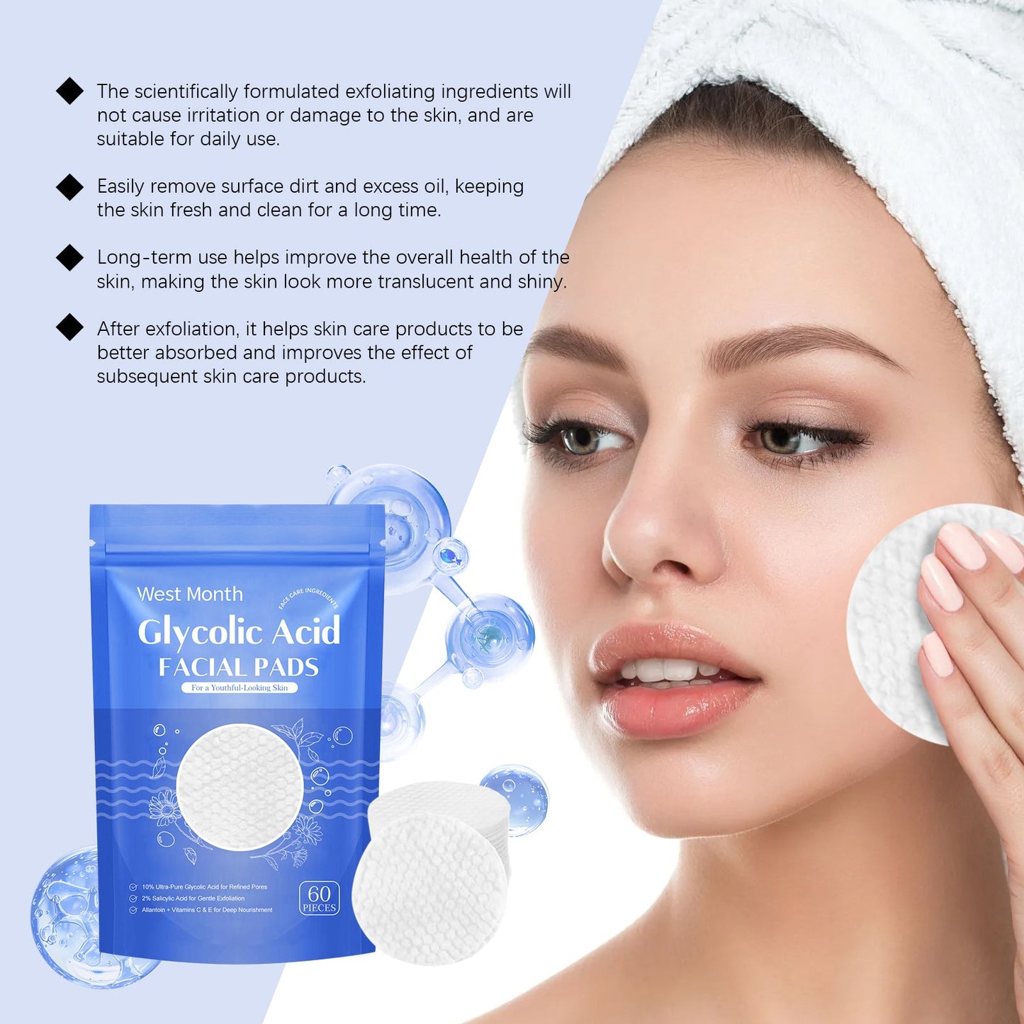 Discos de Limpieza con Ácido Salicílico para un Cuidado Facial Suave