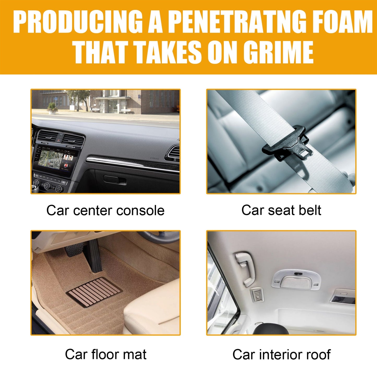 Premium Multi-Purpose Foam Cleaner for Vehicle Interiors