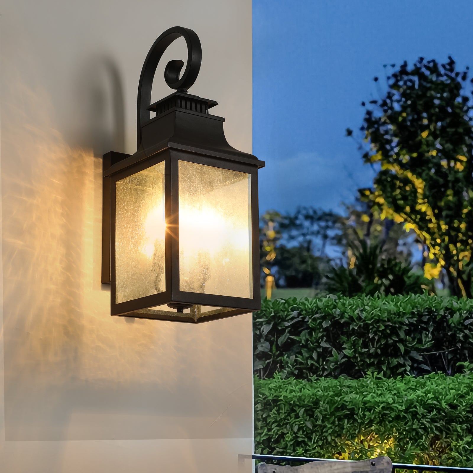 Large Outdoor Wall Lamps With Glass - Korvel