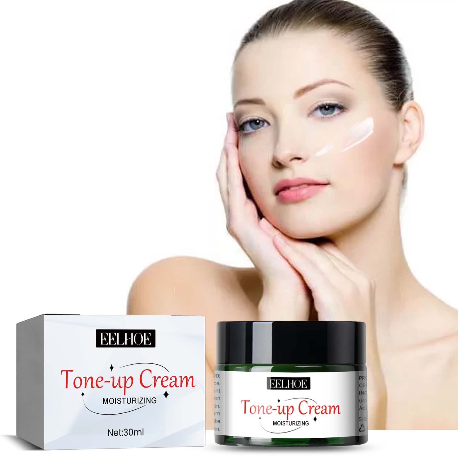 Moisturizing Toning Cream, Light Makeup To Hide Spots Hydrating Moisturizing Beauty Brightening Cream For Lazy Skin - Korvel
