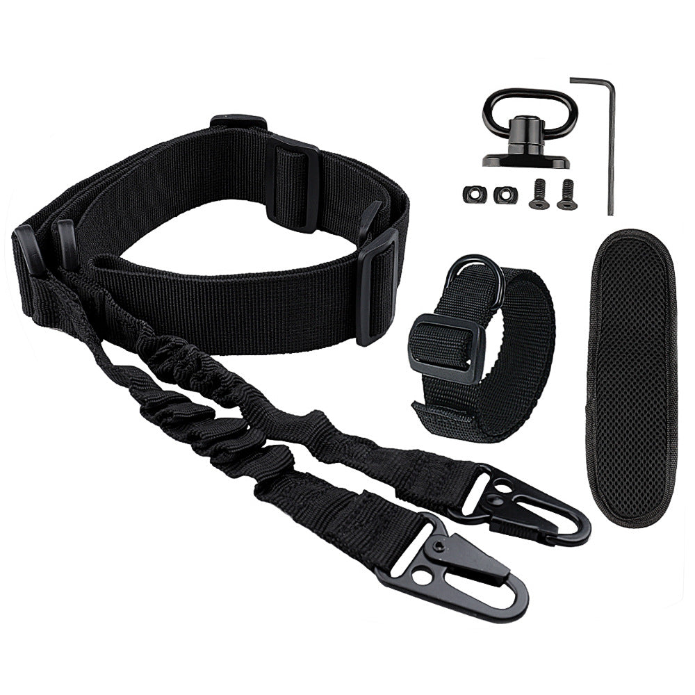 Ordinary Double Point Rope Suit CS Nylon Tactical Strap Cross Body Nylon Tactical Gun Rope - Korvel