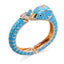 Bracelet ouvert en émail éléphant élégant