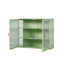 27.56"Glass Doors Modern Two-door Wall Cabinet with Featuring Three-tier Storage Mint Green - Korvel