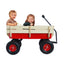 Outdoor Wagon All Terrain Pulling w/Wood Railing Air Tires Children Kid Garden（Red） - Korvel