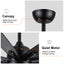 Modern Farmhouse 62-Inch Black Ceiling Fan with Smart Control