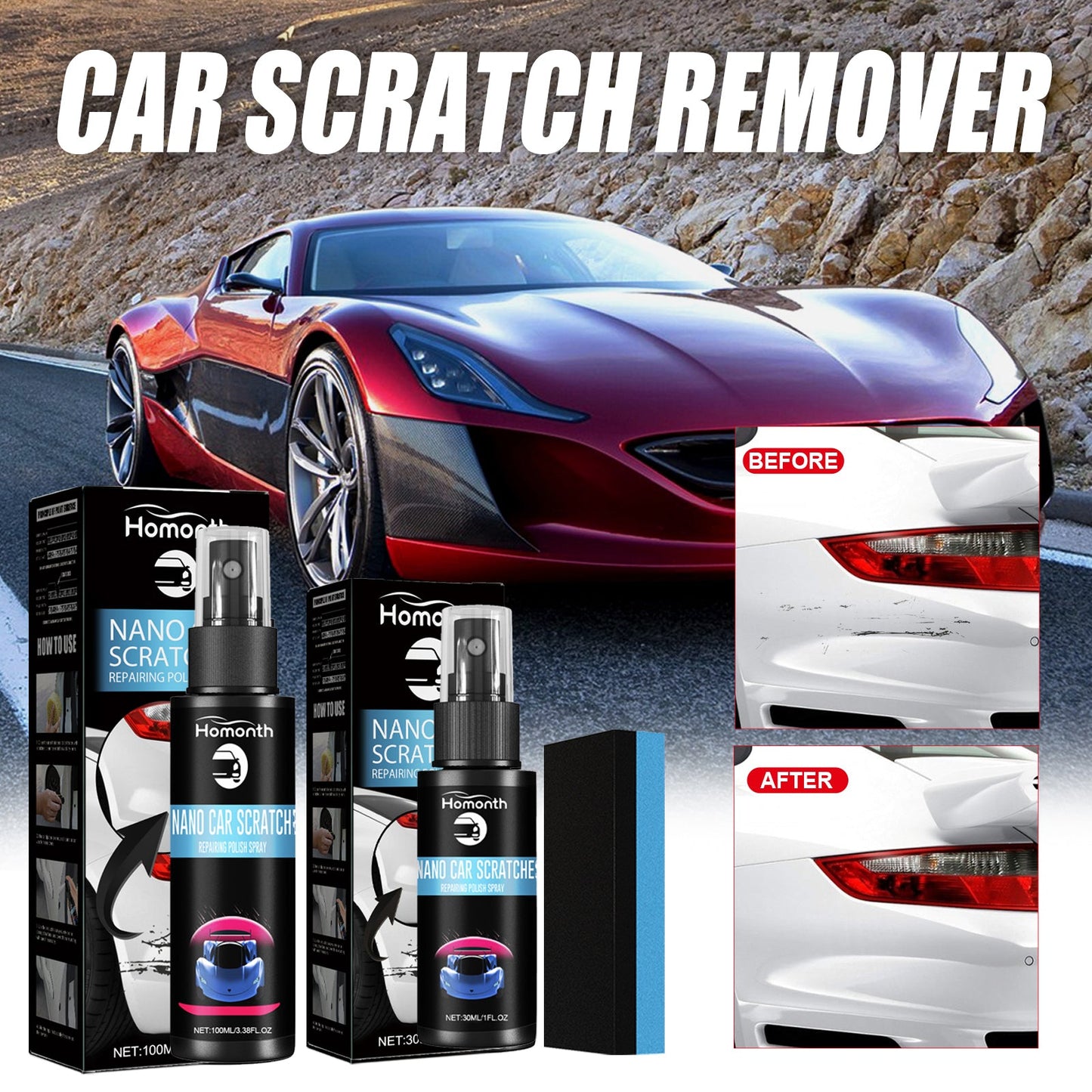 Spray de reparación de arañazos automotriz para el mantenimiento de pintura