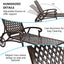 Aluminium Cast lounge chair 1pcs brown - Korvel