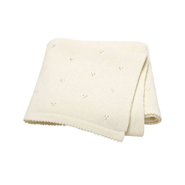 Knitted Solid Color Duvet Cover for Infants and Young Children
