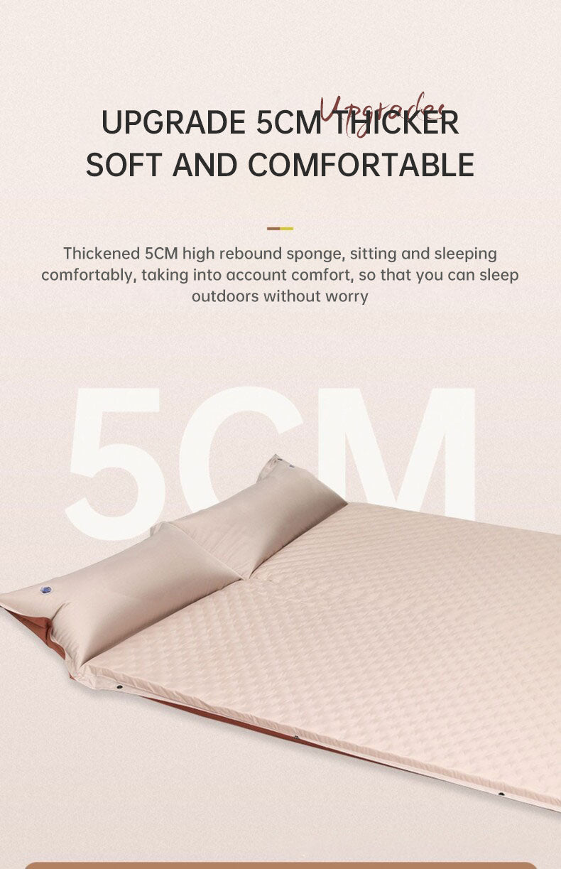 Product camouflage Can Be Spliced Self Inflating Cushion Air Mattress Camping Mat With Pillow - Korvel