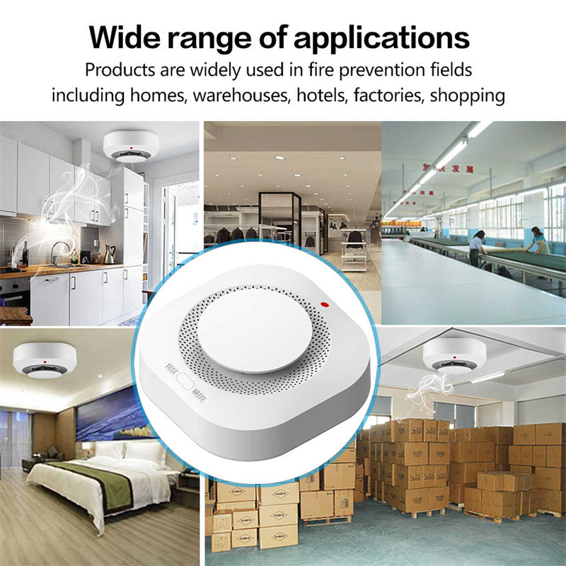 Tuya Smart Zigbee Smoke Detector Smart Fire Alarm Progressive Sound Photoelectric Smoke Sensor - Korvel
