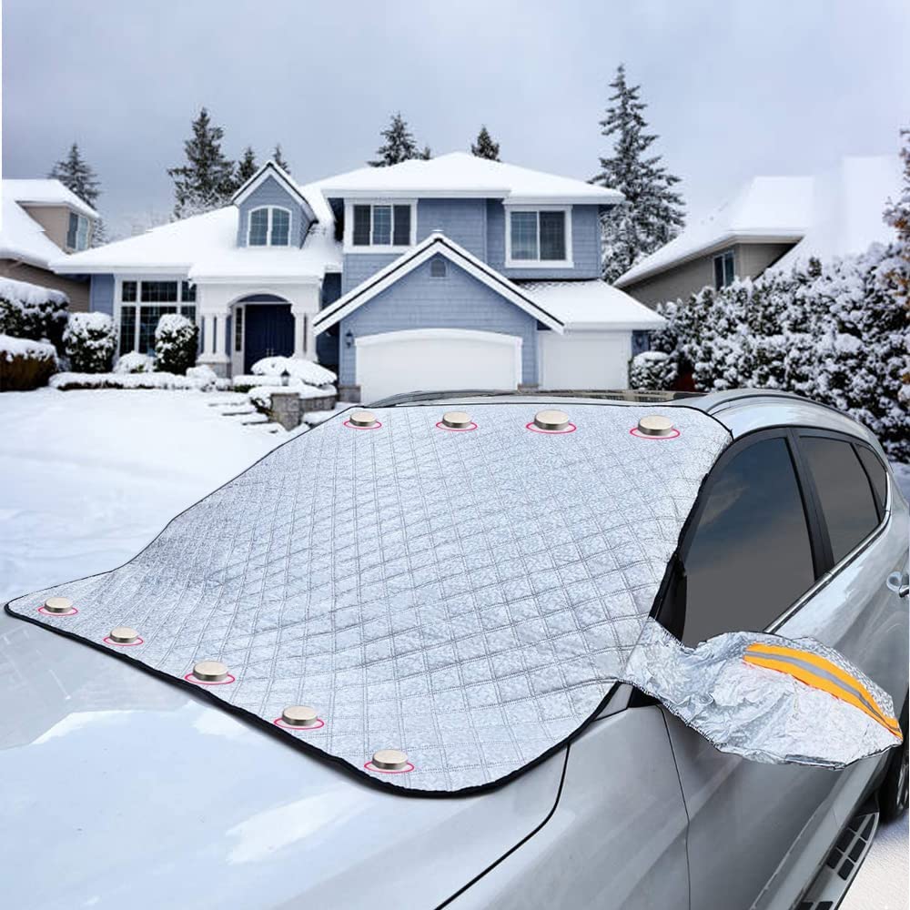 Car Snow Block Front Windshield Cover Anti-Frost Anti-Freeze Sunshade Shade Winter Snow Block Auto Supplies Sunshad - Korvel