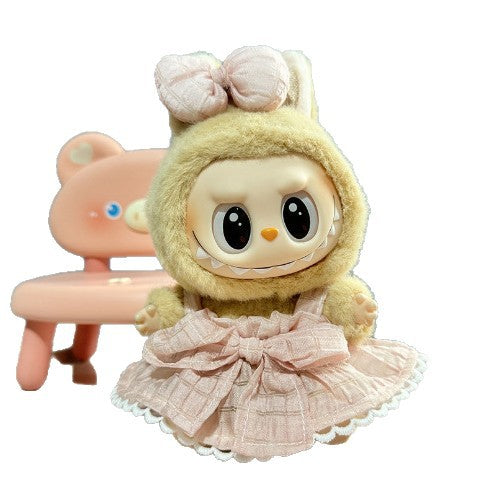 Clothing] Labubu Clothes with PVC Face Pendant, Labubu Sitting Party Series Doll Clothing - Korvel