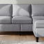 light grey Sofas for families, apartments, dorms, bonus rooms, compact Spaces with lounge lounges L-shaped design for the chaise - Korvel